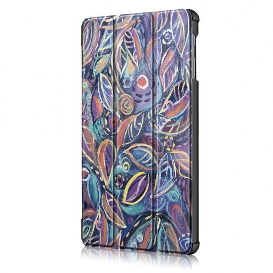 Tri-Fold Pringting Tablet Case Cover for Samsung Galaxy Tab A 10.1 2019 T510 Tablet - Tree Leaves Tri-Fold Pringting Tablet Case Cover for Samsung Galaxy Tab A 10.1 2019 T510 Tablet - Tree Leaves