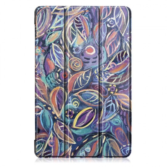 Tri-Fold Pringting Tablet Case Cover for Samsung Galaxy Tab A 10.1 2019 T510 Tablet - Tree Leaves Tri-Fold Pringting Tablet Case Cover for Samsung Galaxy Tab A 10.1 2019 T510 Tablet - Tree Leaves