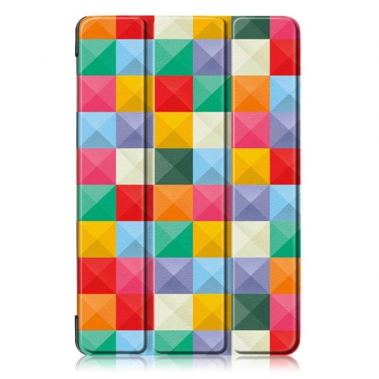 Tri-Fold Pringting Tablet Case Cover for Samsung Galaxy Tab S5E SM-T720 SM-T725 Tablet - Cube
