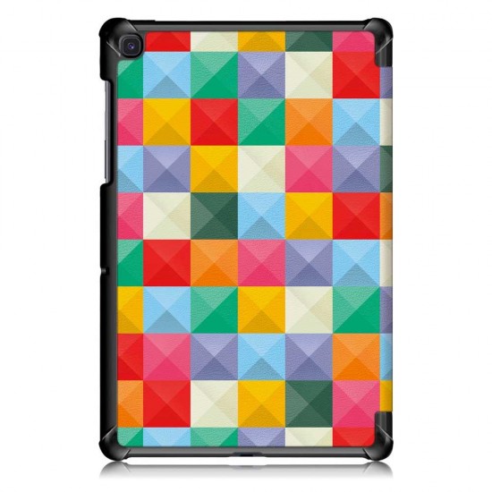 Tri-Fold Pringting Tablet Case Cover for Samsung Galaxy Tab S5E SM-T720 SM-T725 Tablet - Cube Tri-Fold Pringting Tablet Case Cover for Samsung Galaxy Tab S5E SM-T720 SM-T725 Tablet - Cube