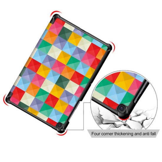 Tri-Fold Pringting Tablet Case Cover for Samsung Galaxy Tab S5E SM-T720 SM-T725 Tablet - Cube Tri-Fold Pringting Tablet Case Cover for Samsung Galaxy Tab S5E SM-T720 SM-T725 Tablet - Cube