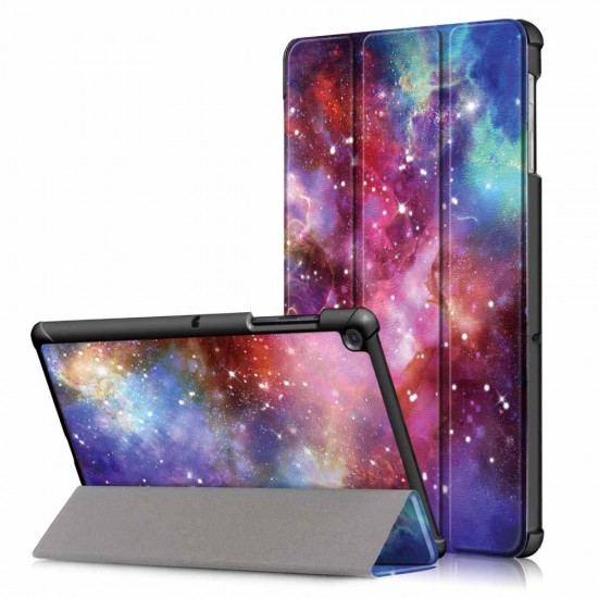 Tri-Fold Pringting Tablet Case Cover for Samsung Galaxy Tab S5E SM-T720 SM-T725 Tablet - Milky Way Galaxy