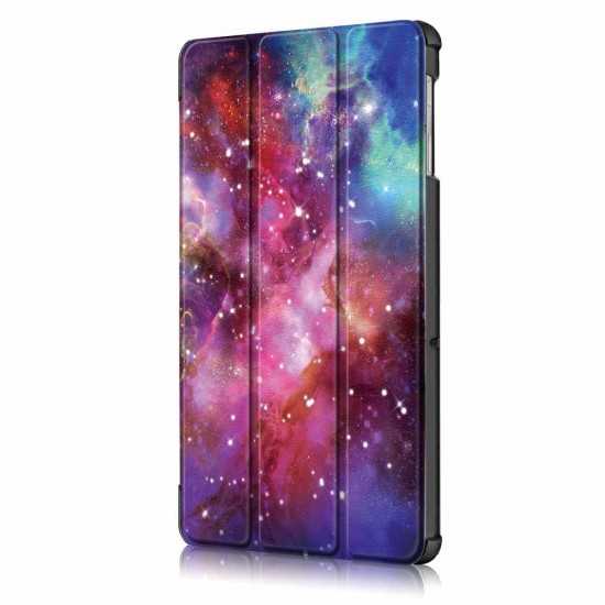 Tri-Fold Pringting Tablet Case Cover for Samsung Galaxy Tab S5E SM-T720 SM-T725 Tablet - Milky Way Galaxy
