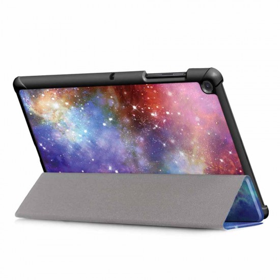 Tri-Fold Pringting Tablet Case Cover for Samsung Galaxy Tab S5E SM-T720 SM-T725 Tablet - Milky Way Galaxy