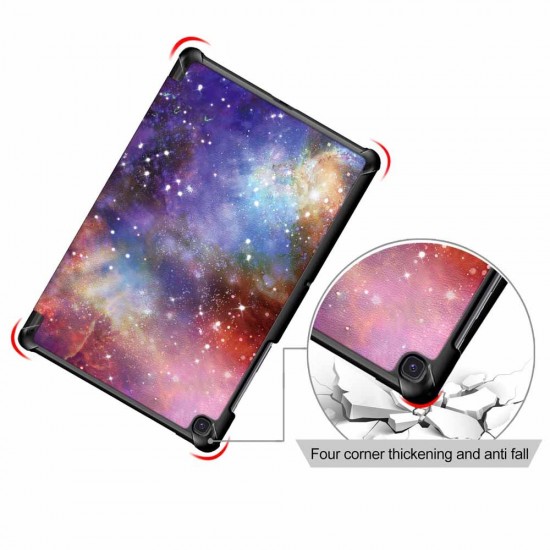 Tri-Fold Pringting Tablet Case Cover for Samsung Galaxy Tab S5E SM-T720 SM-T725 Tablet - Milky Way Galaxy