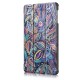 Tri-Fold Pringting Tablet Case Cover for Samsung Galaxy Tab S5E SM-T7290 SM-T725 Tablet - Tree Leaves