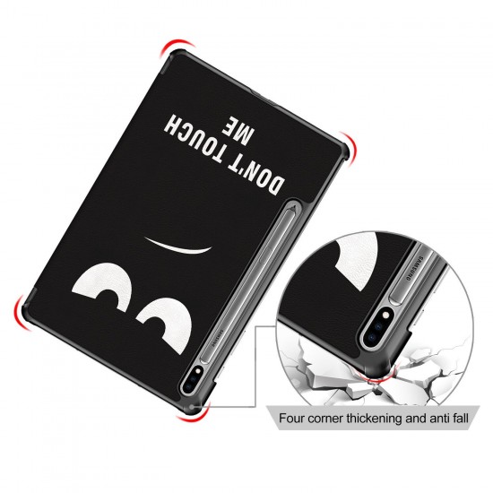 Tri-Fold Pringting Tablet Case Cover for Samsung Galaxy Tab S7 SM-T870 T875 Tablet - Big Eyes Version