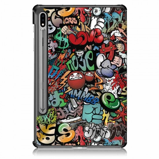 Tri-Fold Pringting Tablet Case Cover for Samsung Galaxy Tab S7 SM-T870 T875 Tablet Tri-Fold Pringting Tablet Case Cover for Samsung Galaxy Tab S7 SM-T870 T875 Tablet