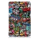 Tri-Fold Pringting Tablet Cover for Samsung Galaxy Tab A 8.0 2019 SM-P200 P205 Tablet - Doodle