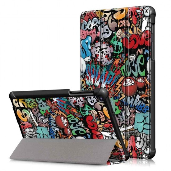 Tri-Fold Pringting Tablet Cover for Samsung Galaxy Tab A 8.0 2019 SM-P200 P205 Tablet - Doodle Tri-Fold Pringting Tablet Cover for Samsung Galaxy Tab A 8.0 2019 SM-P200 P205 Tablet - Doodle