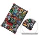 Tri-Fold Pringting Tablet Cover for Samsung Galaxy Tab A 8.0 2019 SM-P200 P205 Tablet - Doodle