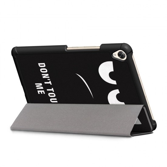 Tri Fold Printing Case Cover for 8.4 Inch Huawei Mediapad M6 Tablet Big Eyes