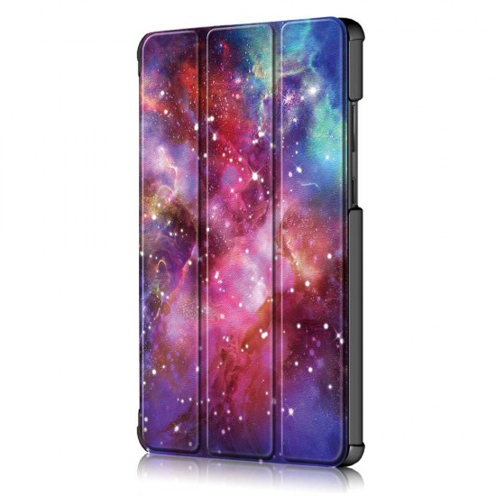 Tri-Fold Printing Tablet Case Cover for Lenovo M8 - Galactics