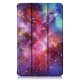 Tri-Fold Printing Tablet Case Cover for Lenovo M8 - Galactics