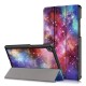 Tri-Fold Printing Tablet Case Cover for Lenovo M8 - Galactics