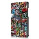 Tri-Fold Printing Tablet Case Cover for Lenovo M8 Tablet -Doodle Version