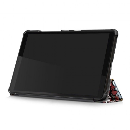 Tri-Fold Printing Tablet Case Cover for Lenovo M8 Tablet -Doodle Version