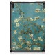 Tri-Fold Printing Tablet Case Cover for Lenovo Tab E10 Tablet - Apricot Blossom