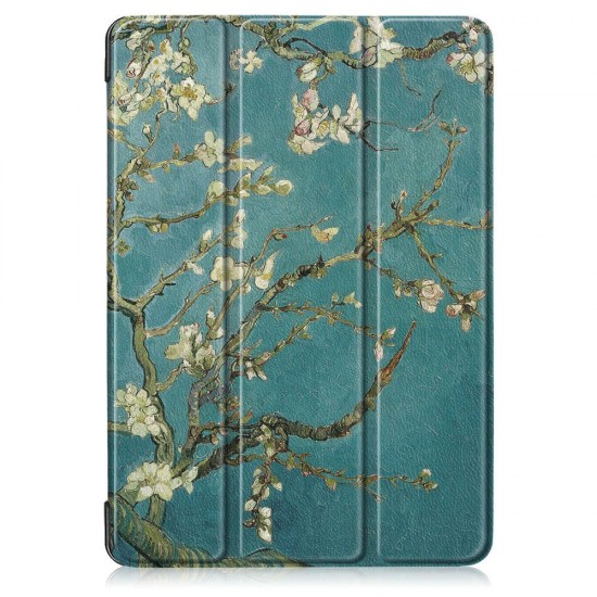 Tri-Fold Printing Tablet Case Cover for Lenovo Tab E10 Tablet - Apricot Blossom Tri-Fold Printing Tablet Case Cover for Lenovo Tab E10 Tablet - Apricot Blossom