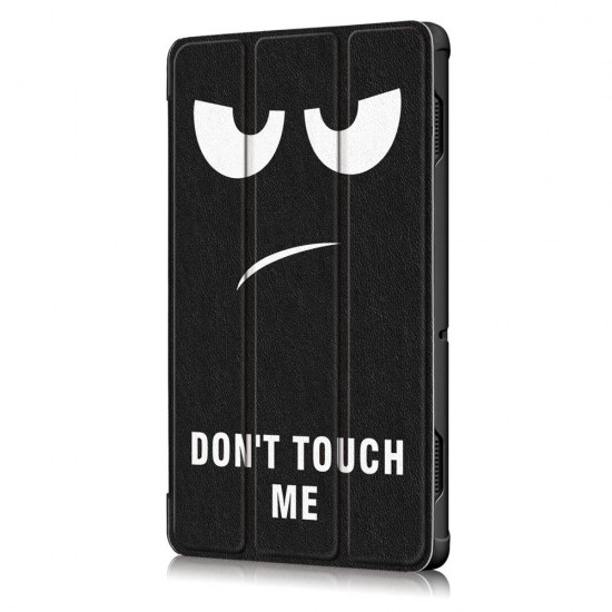 Tri-Fold Printing Tablet Case Cover for Lenovo Tab E10 Tablet - Big Eyes