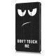 Tri-Fold Printing Tablet Case Cover for Lenovo Tab E10 Tablet - Big Eyes Tri-Fold Printing Tablet Case Cover for Lenovo Tab E10 Tablet - Big Eyes