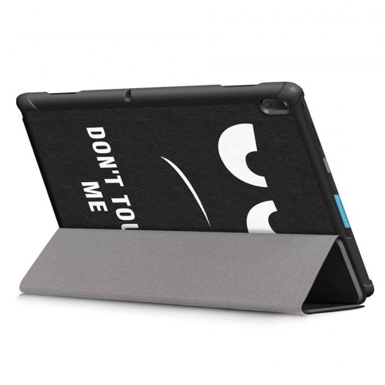 Tri-Fold Printing Tablet Case Cover for Lenovo Tab E10 Tablet - Big Eyes Tri-Fold Printing Tablet Case Cover for Lenovo Tab E10 Tablet - Big Eyes