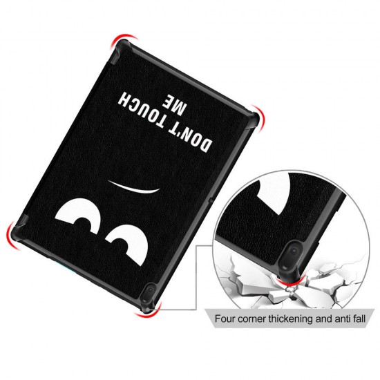Tri-Fold Printing Tablet Case Cover for Lenovo Tab E10 Tablet - Big Eyes Tri-Fold Printing Tablet Case Cover for Lenovo Tab E10 Tablet - Big Eyes
