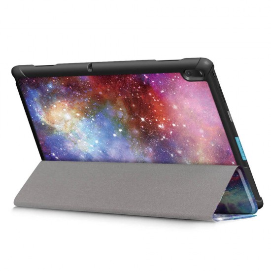 Tri-Fold Printing Tablet Case Cover for Lenovo Tab E10 Tablet - Milky Way galaxy Tri-Fold Printing Tablet Case Cover for Lenovo Tab E10 Tablet - Milky Way galaxy