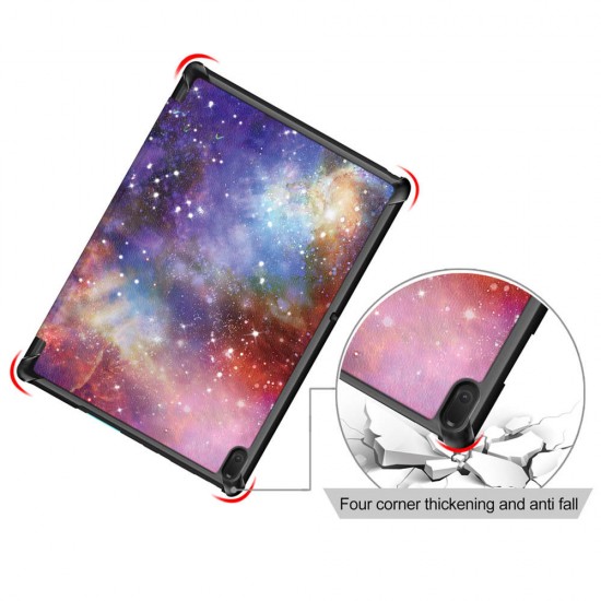 Tri-Fold Printing Tablet Case Cover for Lenovo Tab E10 Tablet - Milky Way galaxy