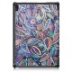 Tri-Fold Printing Tablet Case Cover for Lenovo Tab E10 Tablet - Tree leaves