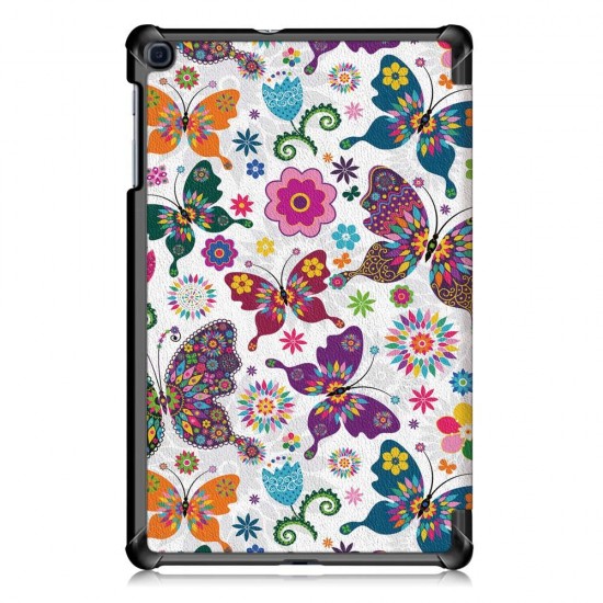 Tri-Fold Printing Tablet Case Cover for Samsung Galaxy Tab A 10.1 2019 T510 Table - Butterfly