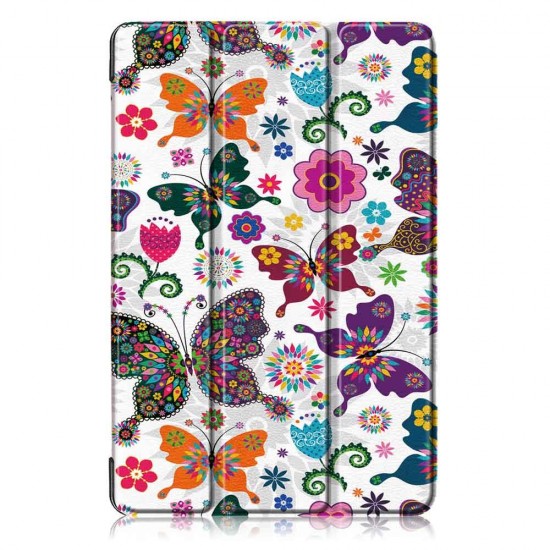 Tri-Fold Printing Tablet Case Cover for Samsung Galaxy Tab S5E SM-T720 SM-T725 Table - Butterfly