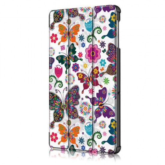Tri-Fold Printing Tablet Case Cover for Samsung Galaxy Tab S5E SM-T720 SM-T725 Table - Butterfly Tri-Fold Printing Tablet Case Cover for Samsung Galaxy Tab S5E SM-T720 SM-T725 Table - Butterfly