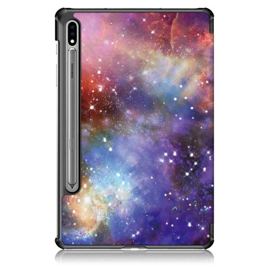 Tri-Fold Printing Tablet Case Cover for Samsung Tab S7 SM-T870 T875 - Galactics Version Tri-Fold Printing Tablet Case Cover for Samsung Tab S7 SM-T870 T875 - Galactics Version