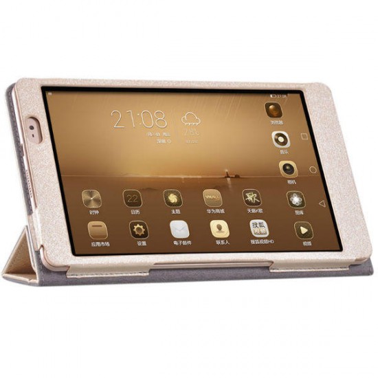 Tri-fold Stand PU Leather Case for Huawei MediaPad M2 Tablet
