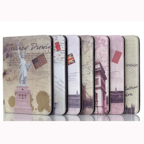 Vintage Design Folding Stand Case Cover For Samsung Galaxy Tab4 T530