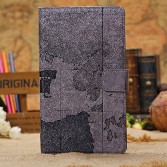 World Map PU Leather Wallet Case For Google Nexus 7 2nd Gen