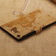 World Map PU Leather Wallet Case For Google Nexus 7 2nd Gen