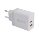 36W Dual USB Type C PD+QC3.0 Quick Charger Power Adapter for Smartphone Tablet 36W Dual USB Type C PD+QC3.0 Quick Charger Power Adapter for Smartphone Tablet