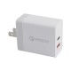 36W Dual USB Type C PD+QC3.0 Quick Charger Power Adapter for Smartphone Tablet