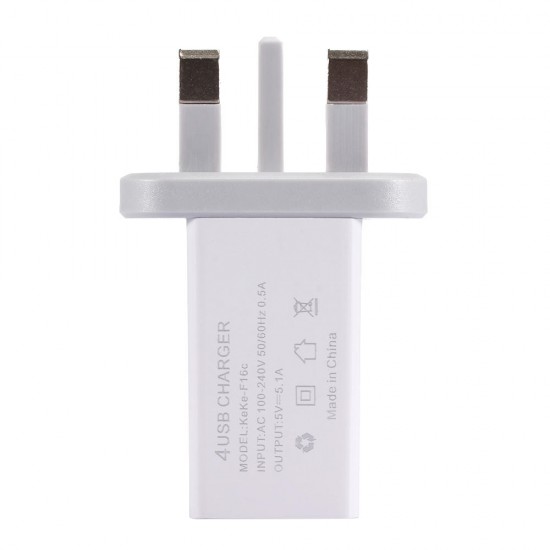 4 USB 5V 5.1A Travel Charger Power Adapter For Smartphone Tablet PC