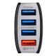 4 USB QC3.0 3.1A Fast Charger Car Charger for Tablet Smartphone