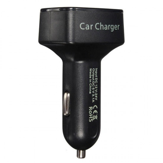4in1 3.1A Dual Usb Car Charger Adapter Socket With LED Tester Volt Meterr 4in1 3.1A Dual Usb Car Charger Adapter Socket With LED Tester Volt Meterr