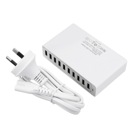 5V 10A 50W Multi Port USB Hub Charger Dock Station For Tablet Cellphone