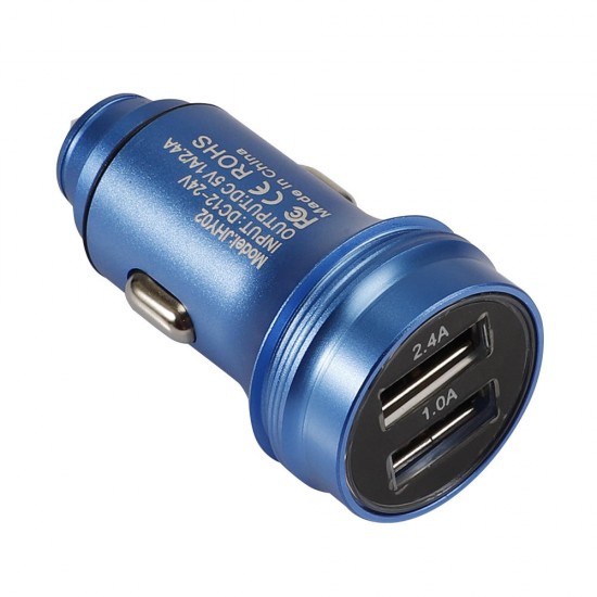 5V 2.4A JHY-002 Dual USB Car Charger Power Adapter For Smartphone Tablet PC 5V 2.4A JHY-002 Dual USB Car Charger Power Adapter For Smartphone Tablet PC