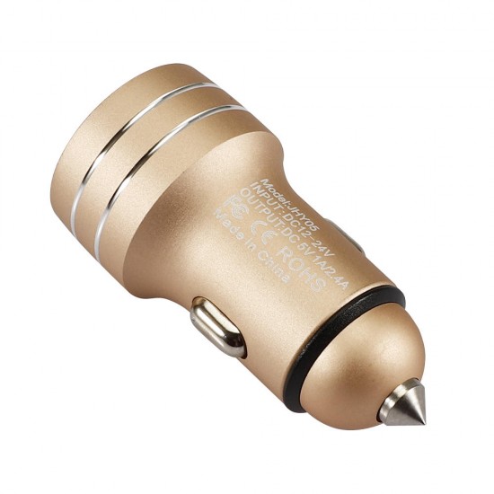 5V 2.4A JHY-005 Dual USB Car Charger Power Adapter For Smartphone Tablet PC 5V 2.4A JHY-005 Dual USB Car Charger Power Adapter For Smartphone Tablet PC