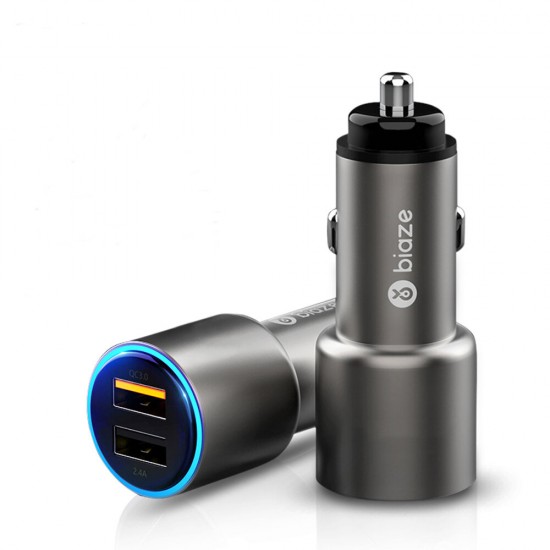 MC15 5V-5.4A Dual USB Fast Charge 3.0 Car Charger for Tablet Smartphone