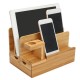 Bamboo Charging Dock Stand Holder Organizer For Apple Watch Smart Phone Tablet Bamboo Charging Dock Stand Holder Organizer For Apple Watch Smart Phone Tablet