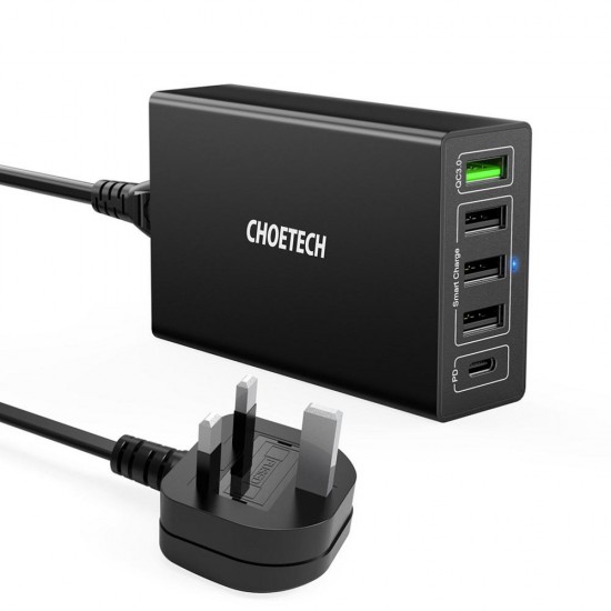 60W Multi Port USB QC3.0 Quick Charger Power Adapter for Smartphone Tablet Laptop 60W Multi Port USB QC3.0 Quick Charger Power Adapter for Smartphone Tablet Laptop