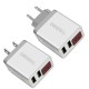 Dual USB EU Charger Power Adapter 5V 2.1A with Display for Smartphone Tablet